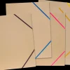 Elastikmappe A4 5-pak - Natur