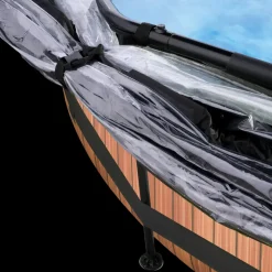 EXIT TOYS Pool Ø244x76 cm med pumpe og skærm - brun