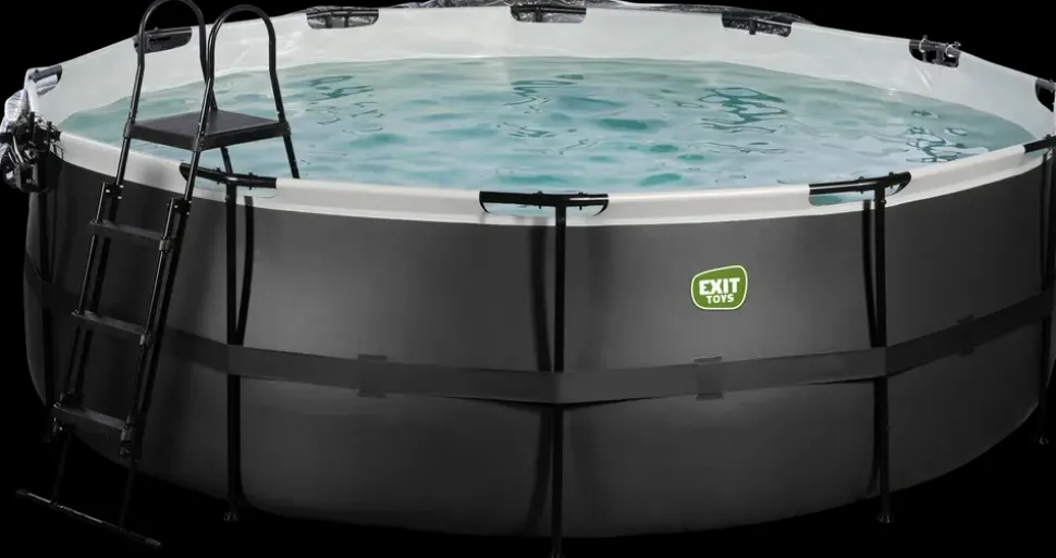 EXIT TOYS Pool Ø427x122cm med pumpe og skærm - Sort