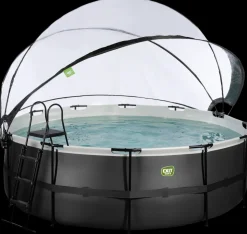 EXIT TOYS Pool Ø427x122cm med pumpe og skærm - Sort