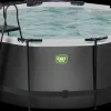 EXIT TOYS Pool Ø360x122cm med pumpe og skærm - sort
