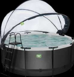 EXIT TOYS Pool Ø360x122cm med pumpe og skærm - sort
