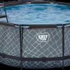 EXIT TOYS Pool Ø360x122cm med pumpe og skærm - Grå
