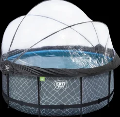 EXIT TOYS Pool Ø360x122cm med pumpe og skærm - Grå