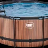 EXIT TOYS Pool Ø360x122cm med pumpe og skærm - Brun