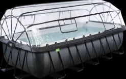 EXIT TOYS Pool 540x250x122cm med pumpe og skærm - Sort