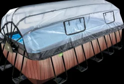 EXIT TOYS Pool 540x250x122cm med pumpe og skærm - Brun