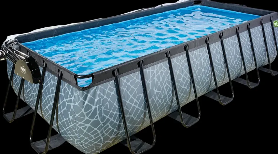 EXIT TOYS Pool 540x250x122cm med pumpe og skærm - Grå