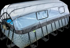 EXIT TOYS Pool 540x250x122cm med pumpe og skærm - Grå