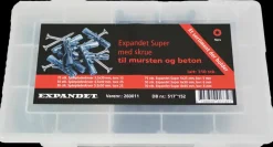 EXPANDET Rawplugs og skruer 310 dele
