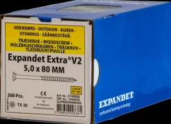 EXPANDET Spånskrue 5 x 80 mm TX20 200 stk.