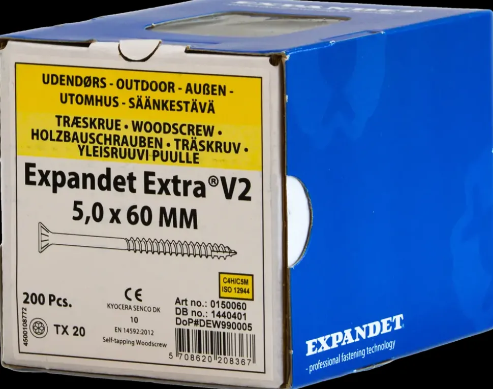 EXPANDET Spånskrue 5 x 60 mm TX20 200 stk.