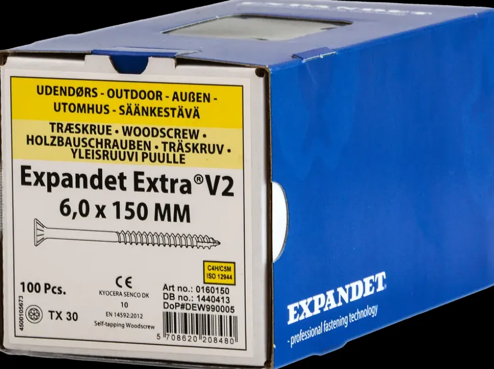 EXPANDET Spånskrue 6 x 150 mm TX30 100 stk.