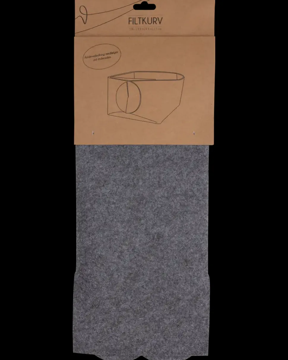 Filtkurv foldbar - grå