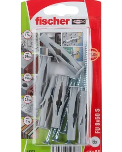 Fischer Dyvel uni FU 8 x 50 mm SK 6-pak