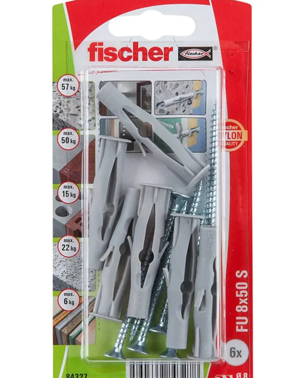 Fischer Dyvel uni FU 8 x 50 mm SK 6-pak