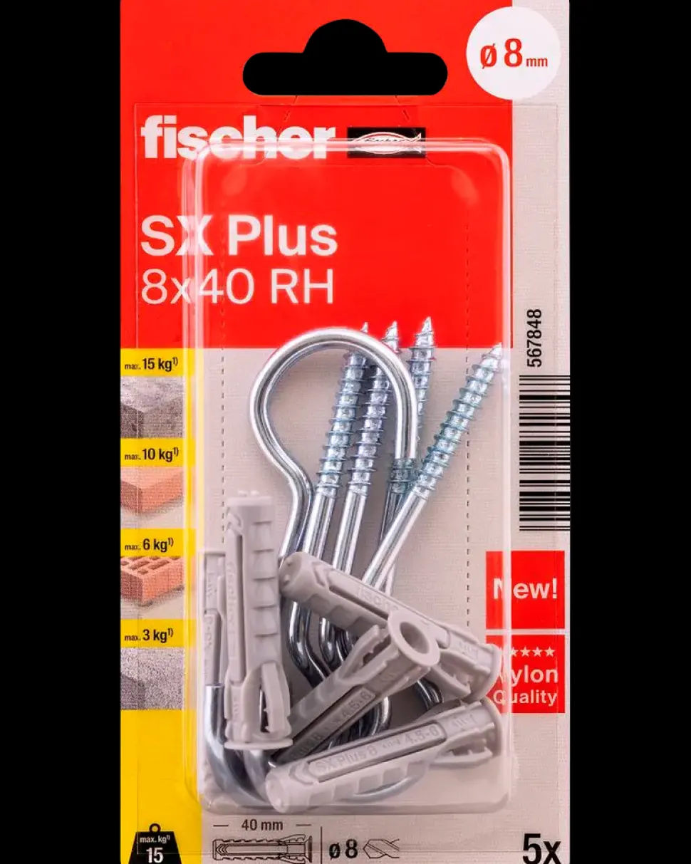 Fischer Krogdyvel SX Plus 8 x 40 mm 5 stk.