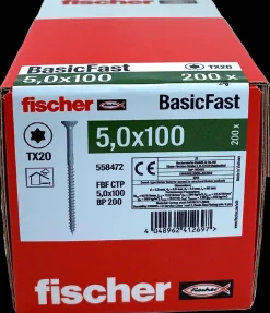 fischer Spånskrue 5 x 100 mm TX20 200 stk.