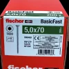 fischer Spånskrue 5 x 70 mm TX20 200 stk.