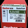 fischer Spånskrue 6 x 140 mm TX30 100 stk.
