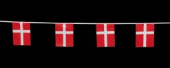 Flagguirlande 4 meter - Firkantflag