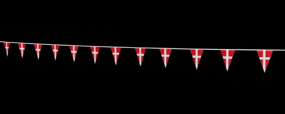 Flagguirlande 4 meter - Trekantflag