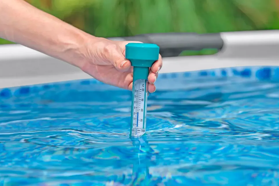 Flydetermometer til pool - Aquablå