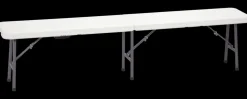 Foldebænk Kunststof L. 180 cm - hvid