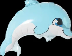 Folieballon 46 cm - Blå delfin
