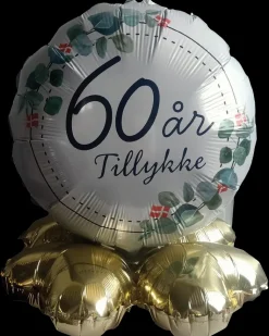 Folieballon på fod Ø35 - 60 år