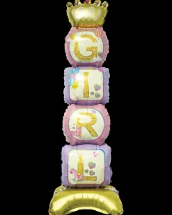 Folieballon på fod 83 cm - "Girl"