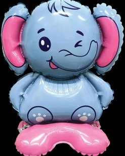 Folieballon på fod 40 cm - Mini elefant