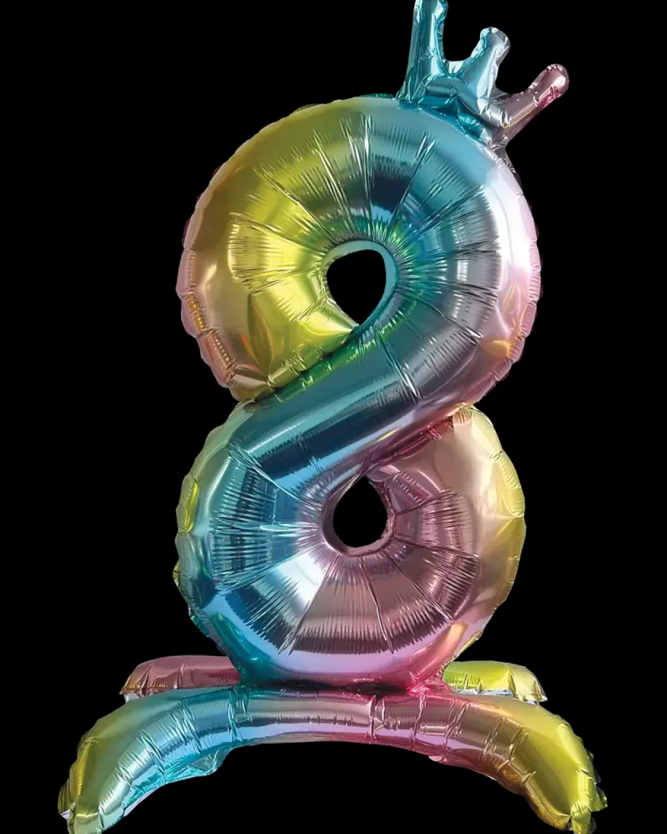 Folieballon Regnbue med krone 70 cm - Nr 8
