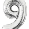 Folieballon Sølv 86 cm - Nr 9