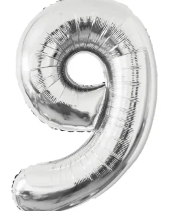 Folieballon Sølv 86 cm - Nr 9