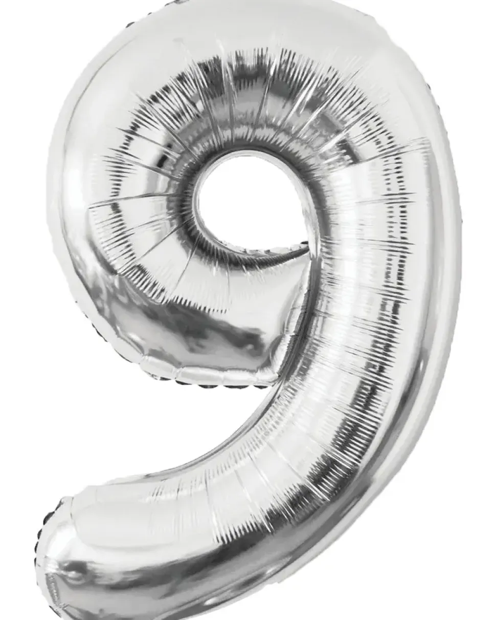 Folieballon Sølv 86 cm - Nr 9