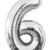 Folieballon Sølv 86 cm - Nr 6