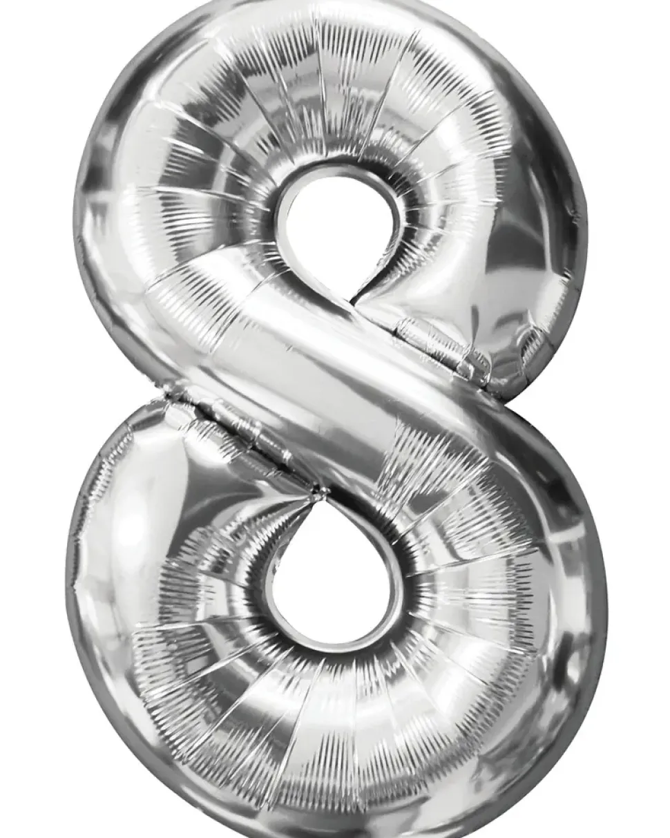 Folieballon Sølv 86 cm - Nr 8