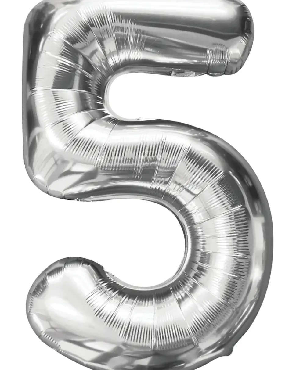 Folieballon Sølv 86 cm - Nr 5