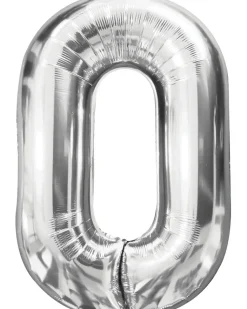 Folieballon Sølv 86 cm - Nr 0