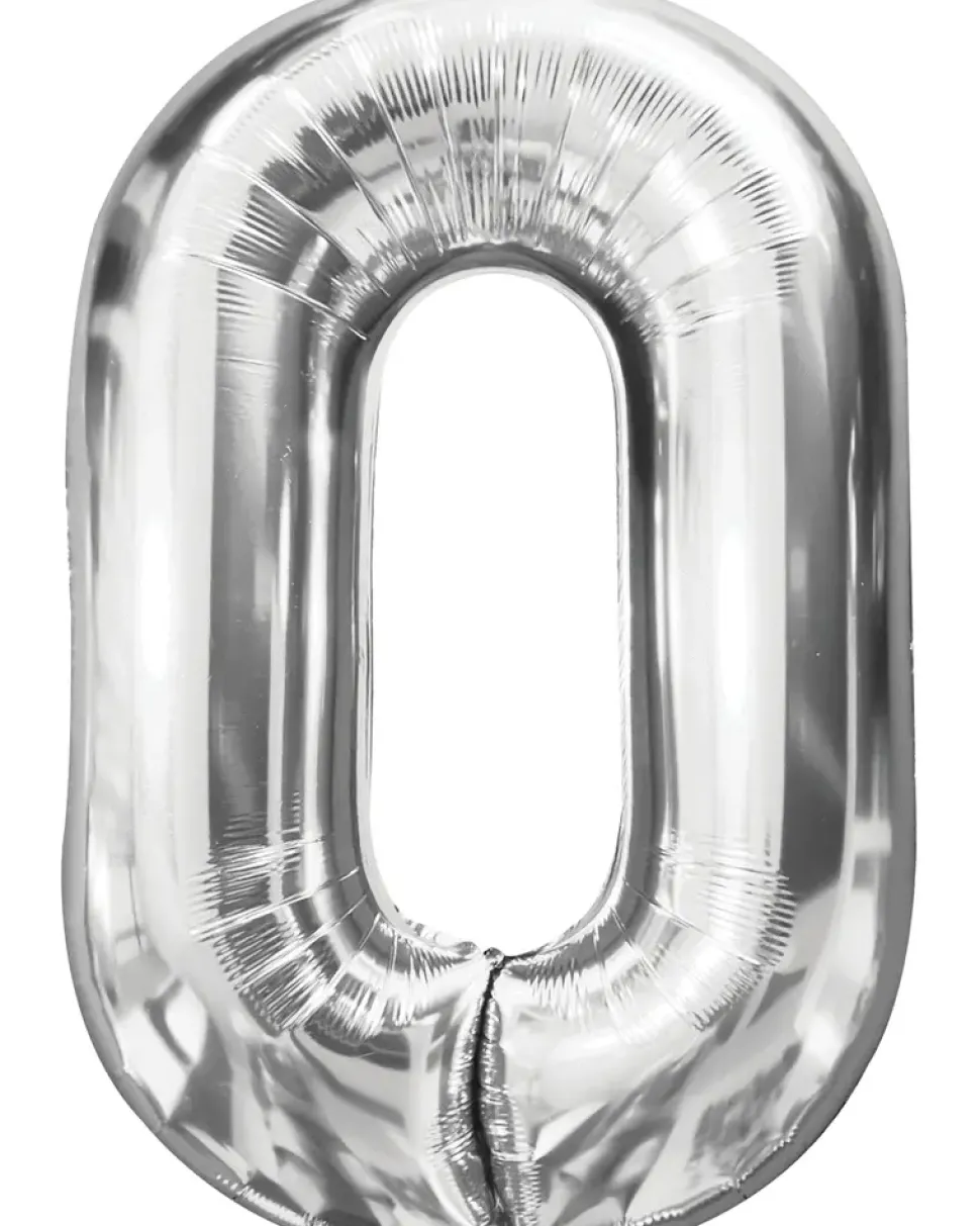 Folieballon Sølv 86 cm - Nr 0