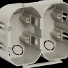 Forfradåse 2 x 1½ modul - grå