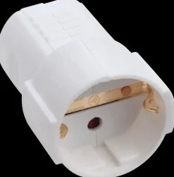 Forlængerled schuko med jord - hvid