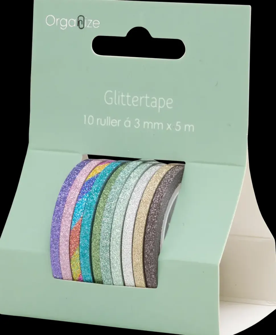 Glittertape 10-pak - Assorteret design