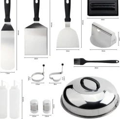 Grilltilbehørssæt med 13 dele