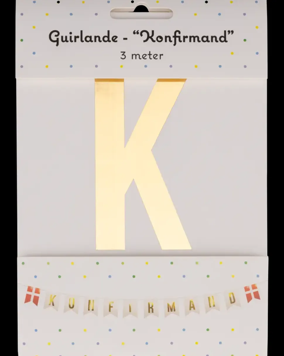 Guirlande KONFIRMAND med flag - 3 m