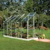 Halls Drivhus Popular 106 med glas og fundament - alu