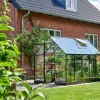 Halls Drivhus Qube 610 + hærdet glas - sort