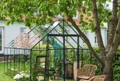 Halls Drivhus Qube+ 812 + hærdet glas - sort