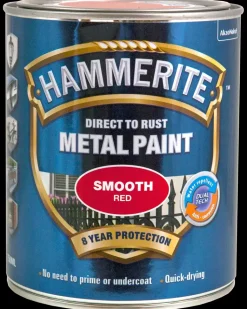Hammerite Glat Rød - 750 ml
